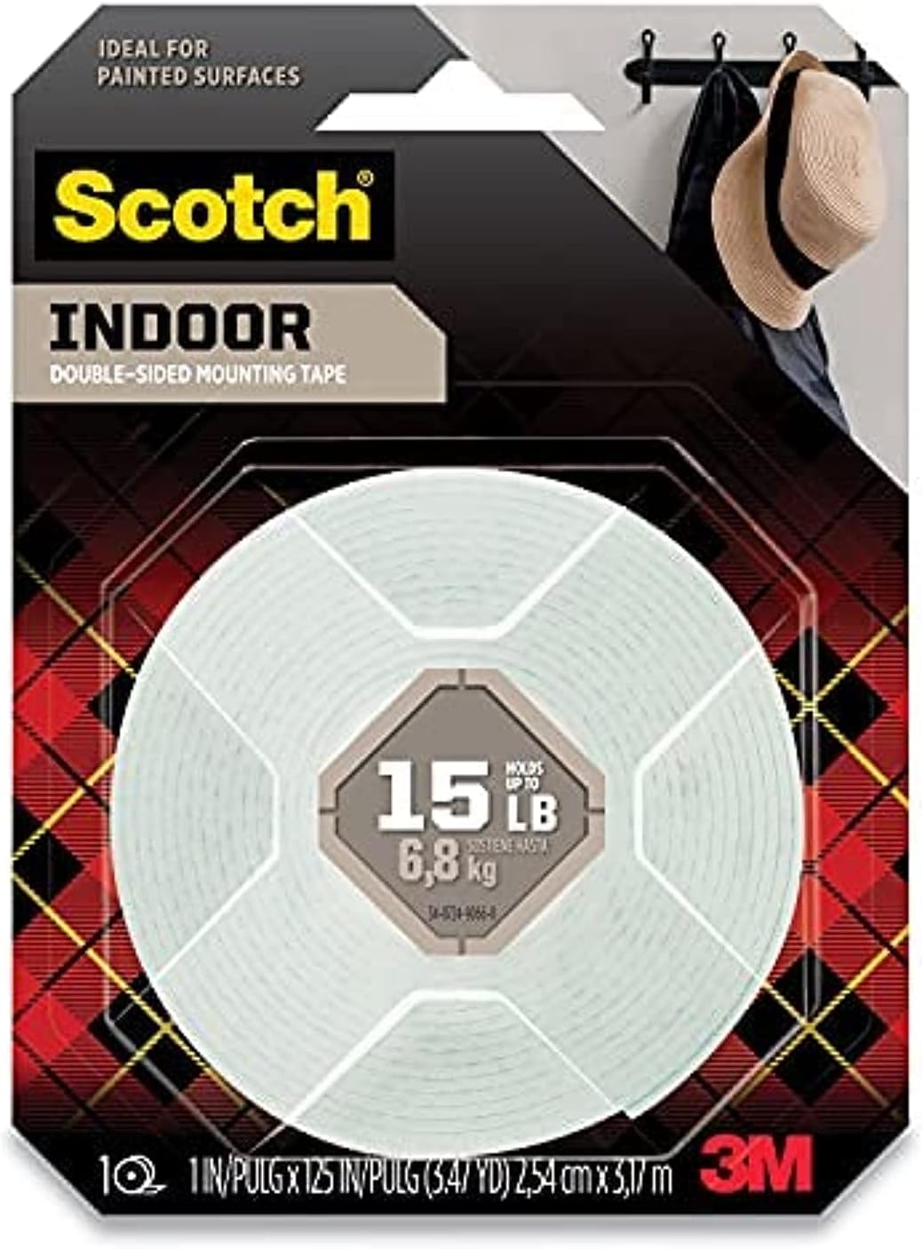 230816082533489_1 Scotch Brand 112L Double-sided Mounting Tape, 1 in x 125 in, White - Image 1